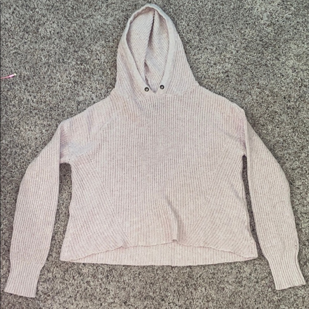 American Eagle cropped hooded sweater